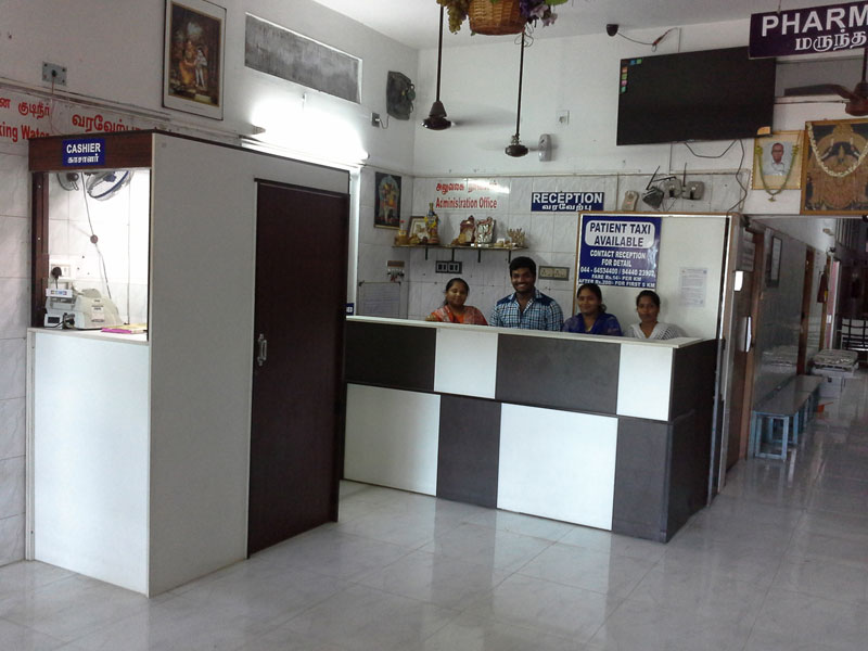 Reception area, Chennai Krishna Hospital